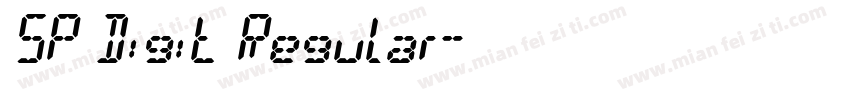 SP Digit Regular字体转换